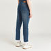 Full Length Solid Jeans with Pocket Detail and Belt Loops-Jeans-thumbnailMobile-3
