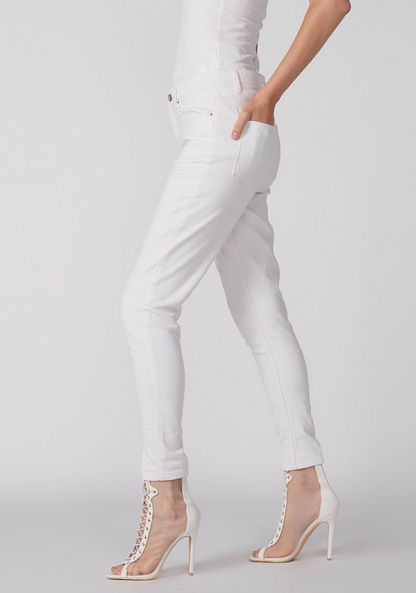 Full Length Jeans with Pocket Detail and Button Closure-Jeans-image-2