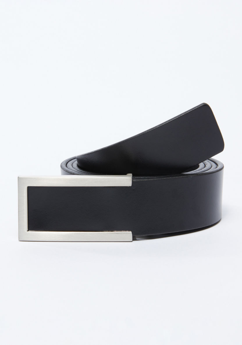 Textured Belt with Plate Buckle Closure-Belts-image-0