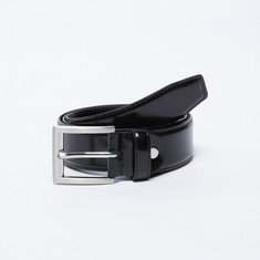 Stitch Detail Belt with Pin Buckle Closure