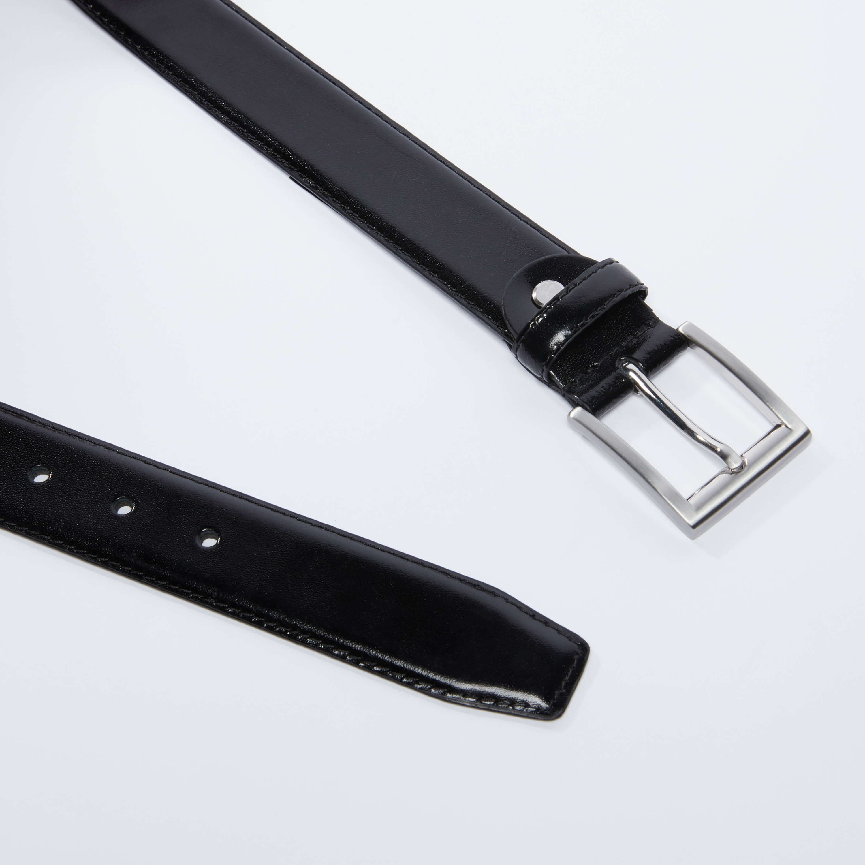 Stitch Detail Belt with Pin Buckle Closure-men-beltsandwallets-belts-image-3