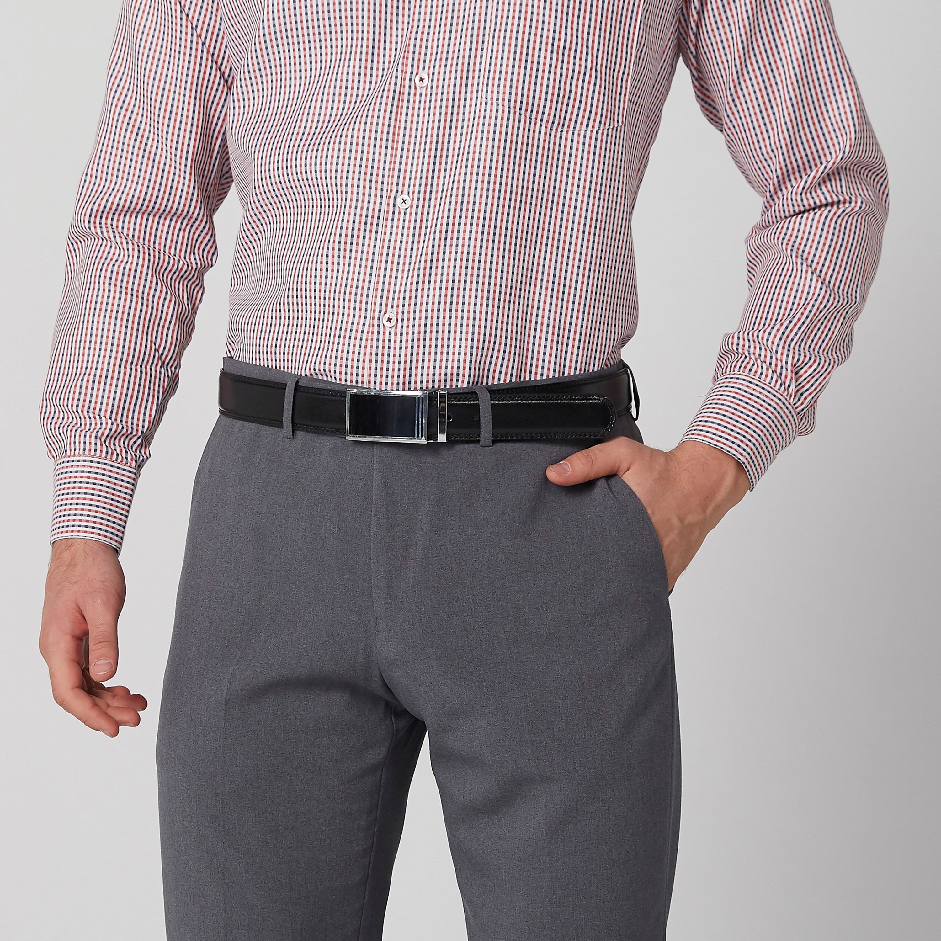 Textured Belt with Plate Buckle Closure-men-beltsandwallets-belts-image-2