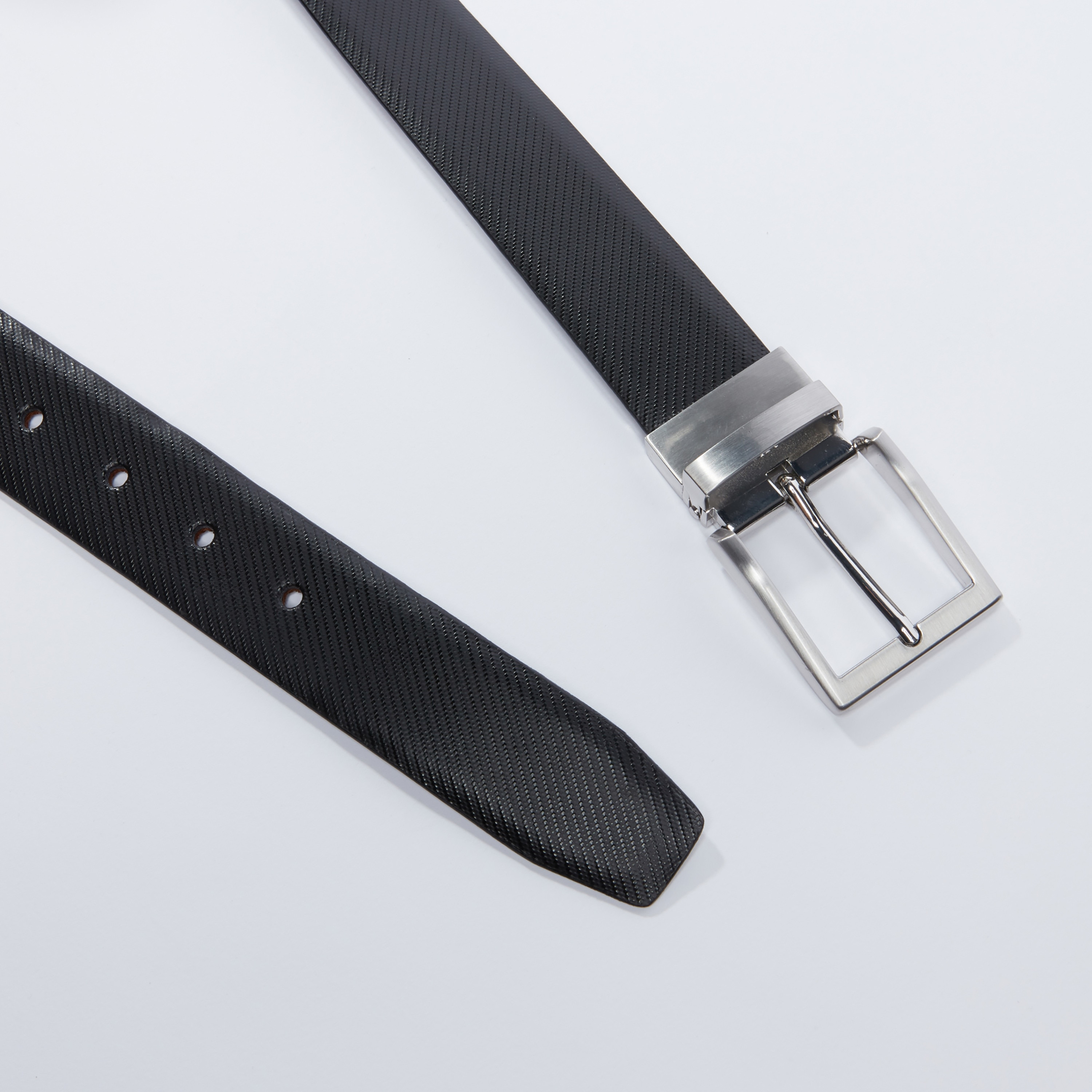 Textured Belt with Metallic Pin Buckle-men-beltsandwallets-belts-image-3