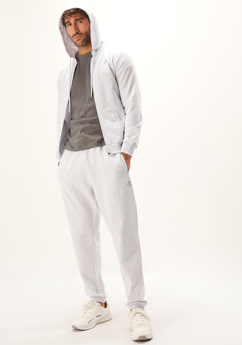 Full Length Solid Jog Pants with Pocket Detail and Drawstring-Bottoms-image-1