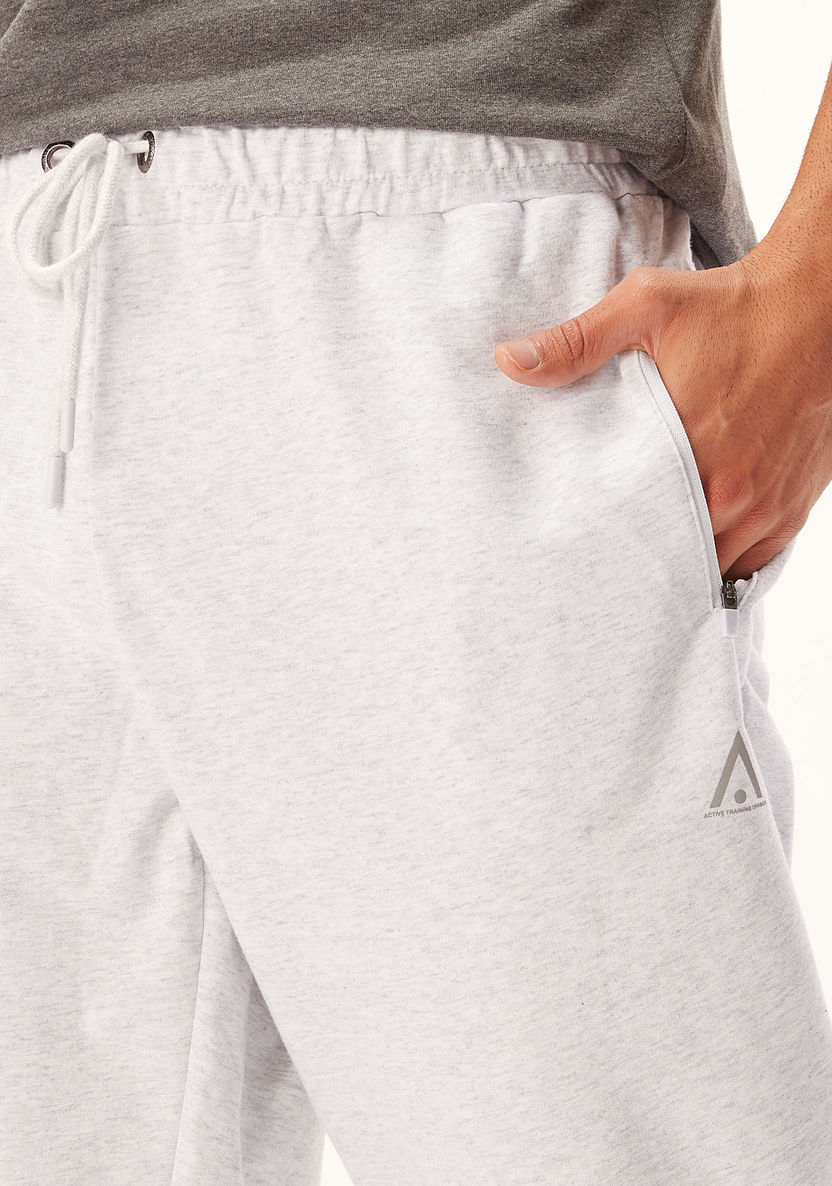 Full Length Solid Jog Pants with Pocket Detail and Drawstring-Bottoms-image-2