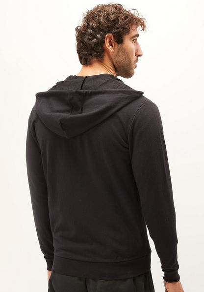 Solid Jacket with Long Sleeves and Hood-Hoodies & Sweatshirts-image-3