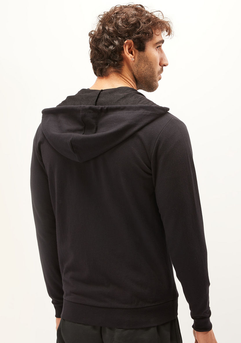 Solid Jacket with Long Sleeves and Hood-Hoodies and Sweatshirts-image-3