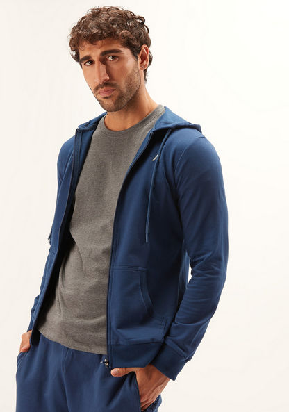 Solid Jacket with Long Sleeves and Hood-Hoodies & Sweatshirts-image-5