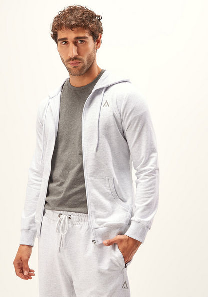 Solid Jacket with Long Sleeves and Hood-Hoodies & Sweatshirts-image-1