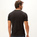 Solid T-shirt with V-neck and Short Sleeves-T Shirts-thumbnail-3