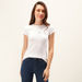 Solid Top with Crew Neck and Cap Sleeves-T Shirts-thumbnailMobile-0