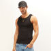 Textured Sleeveless Vest with Round Neck-Vests-thumbnail-1