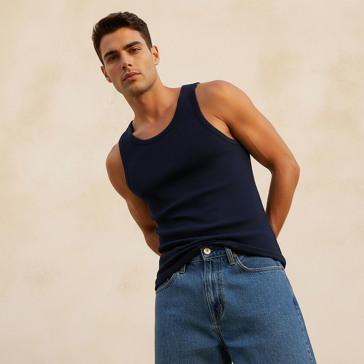 Textured Sleeveless Scoop Neck Vest-men-clothing-tshirtsandpolos-vests-image-5