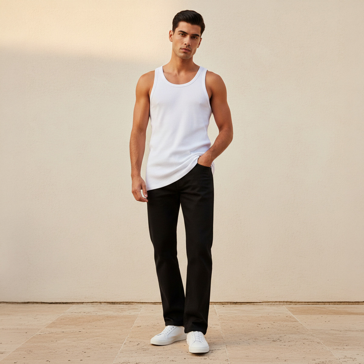 Textured Sleeveless Scoop Neck Vest-men-clothing-tshirtsandpolos-vests-image-3