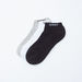 Set of 3 - Textured Ankle Length Socks with Printed Hem-Socks-thumbnail-1