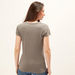 Plain Top with Round Neck and Cap Sleeves-T Shirts-thumbnail-3