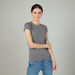 Plain T-shirt with Round Neck and Cap Sleeves-T Shirts-thumbnail-0