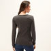 Plain T-shirt with Crew Neck and Long Sleeves-T Shirts-thumbnail-3