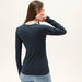 Plain T-shirt with Round Neck and Long Sleeves-Tops-thumbnailMobile-3