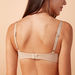 Plain Padded Plunge Bra with Hook and Eye Closure-Bras-thumbnail-3