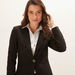 Plain Blazer with Notched Lapel and Long Sleeves-Blazers-thumbnailMobile-2