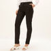 Full Length Plain Pants with Pocket Detail and Belt Loops-Pants-thumbnailMobile-0