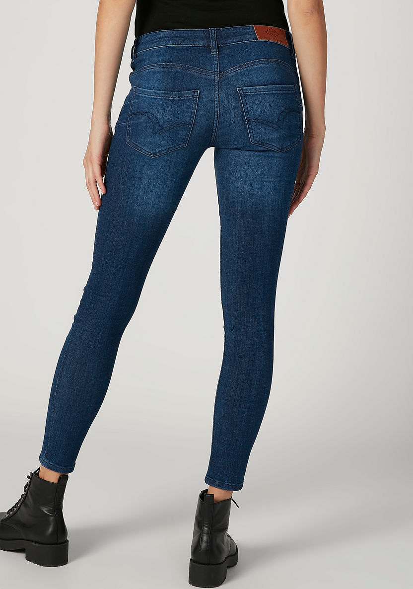 Lee Cooper Skinny Jeans with Pocket Detail and Belt Loops-Jeans-image-3