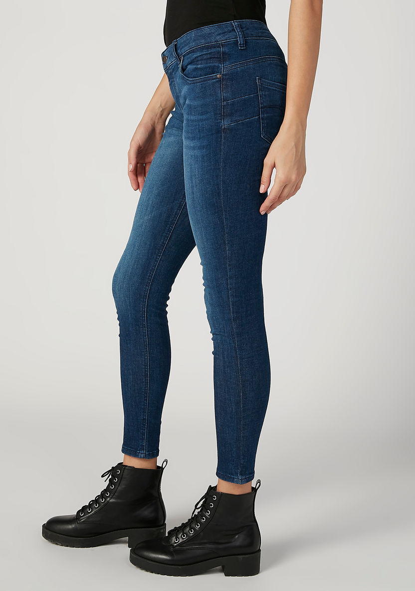 Lee Cooper Skinny Jeans with Pocket Detail and Belt Loops-Jeans-image-4