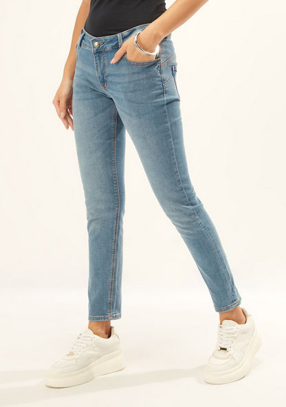 Lee Cooper Full Length Plain Jeans with Pocket Detail and Belt Loops-Jeans-image-4