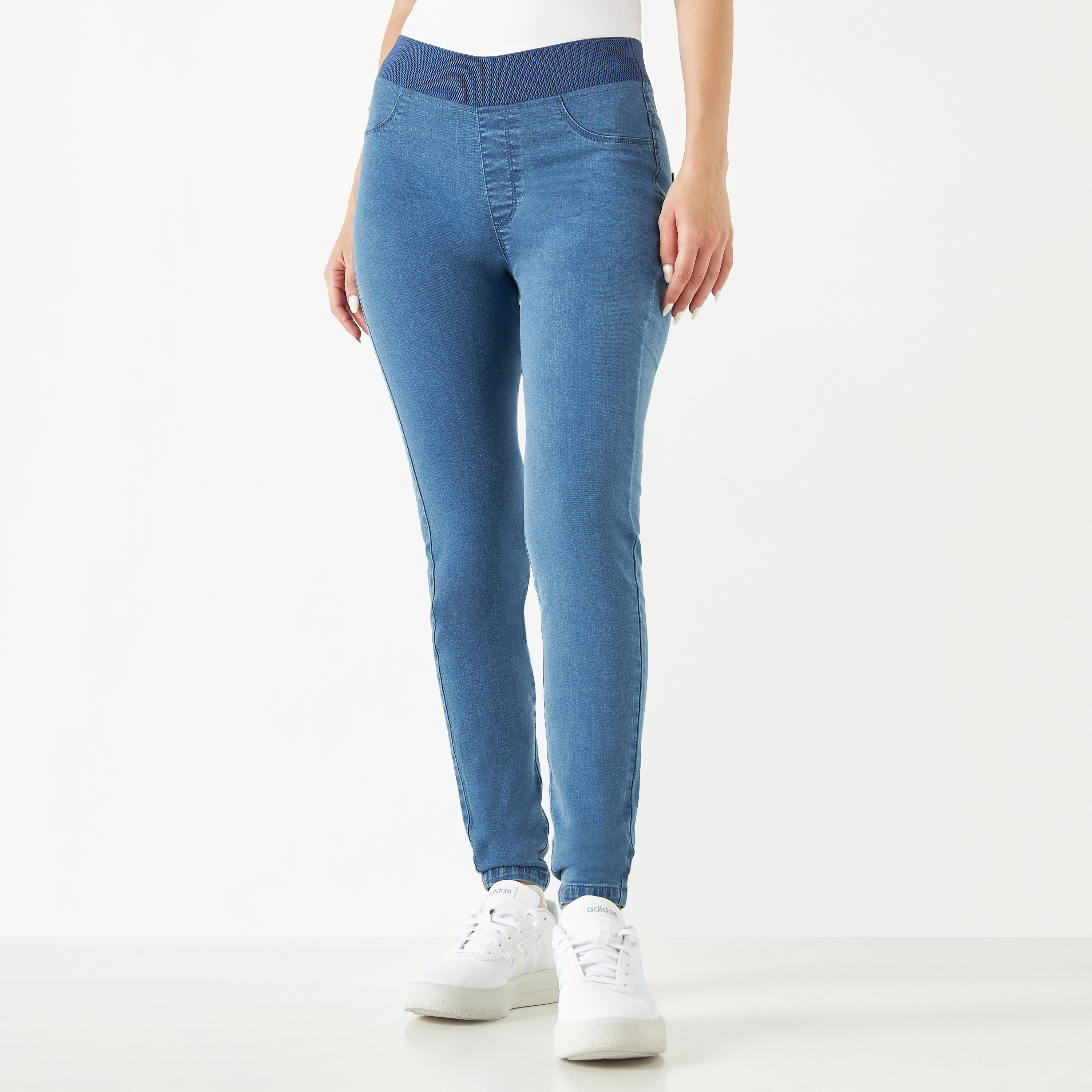 Blue jeggings clearance online