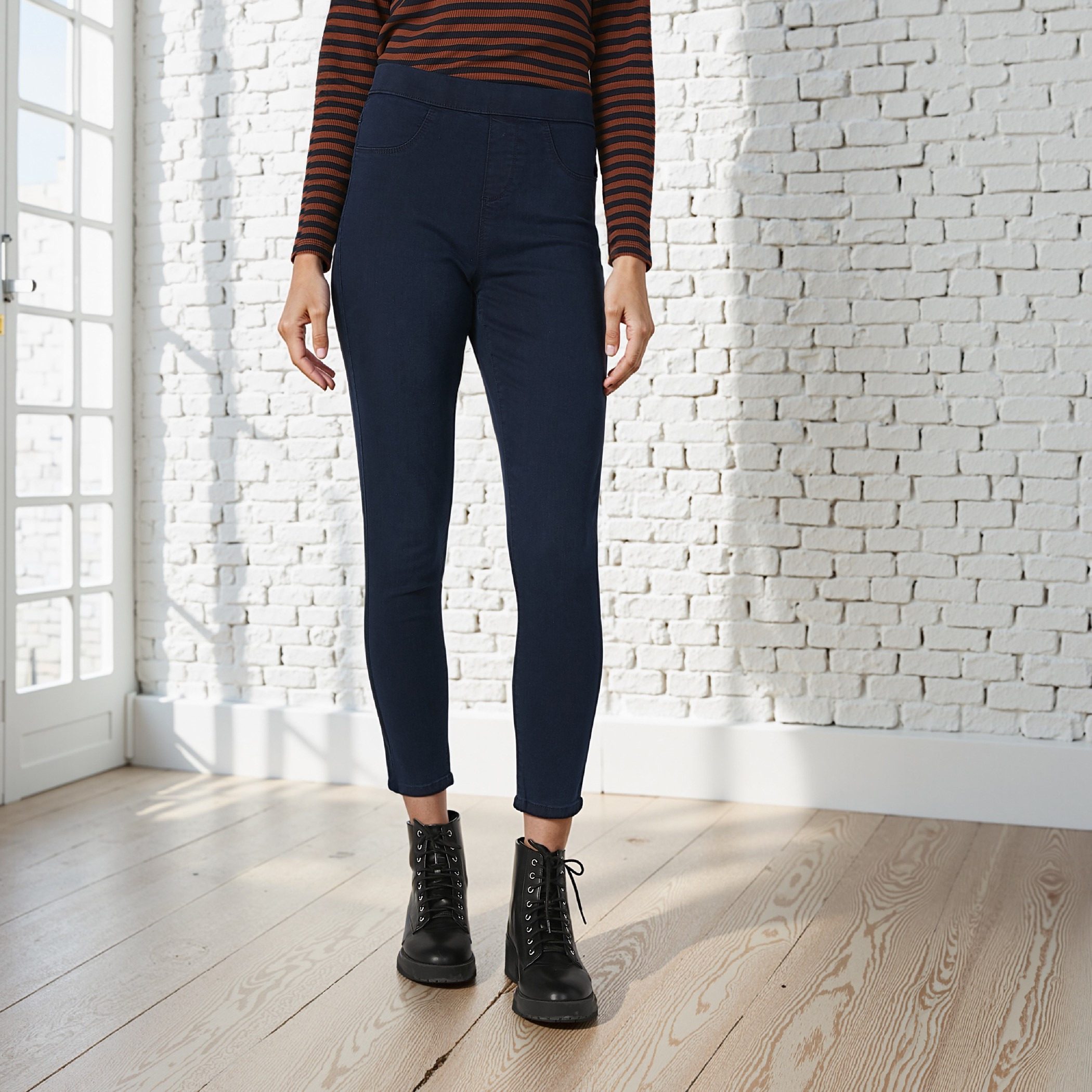 Lee Cooper Flexi Waist Jeggings with Pocket Detail-women-clothing-leggings-image-1