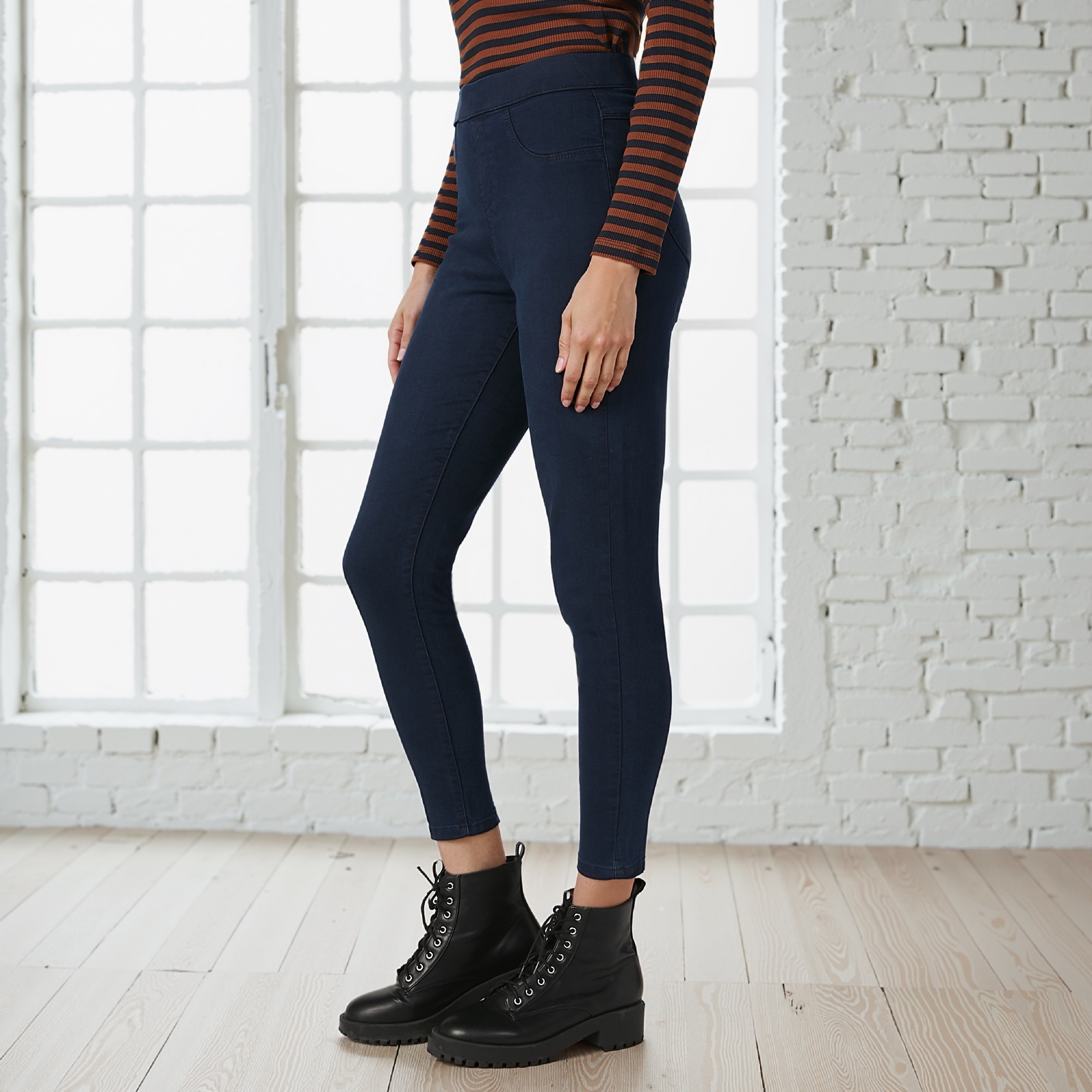 Lee Cooper Flexi Waist Jeggings with Pocket Detail-women-clothing-leggings-image-4