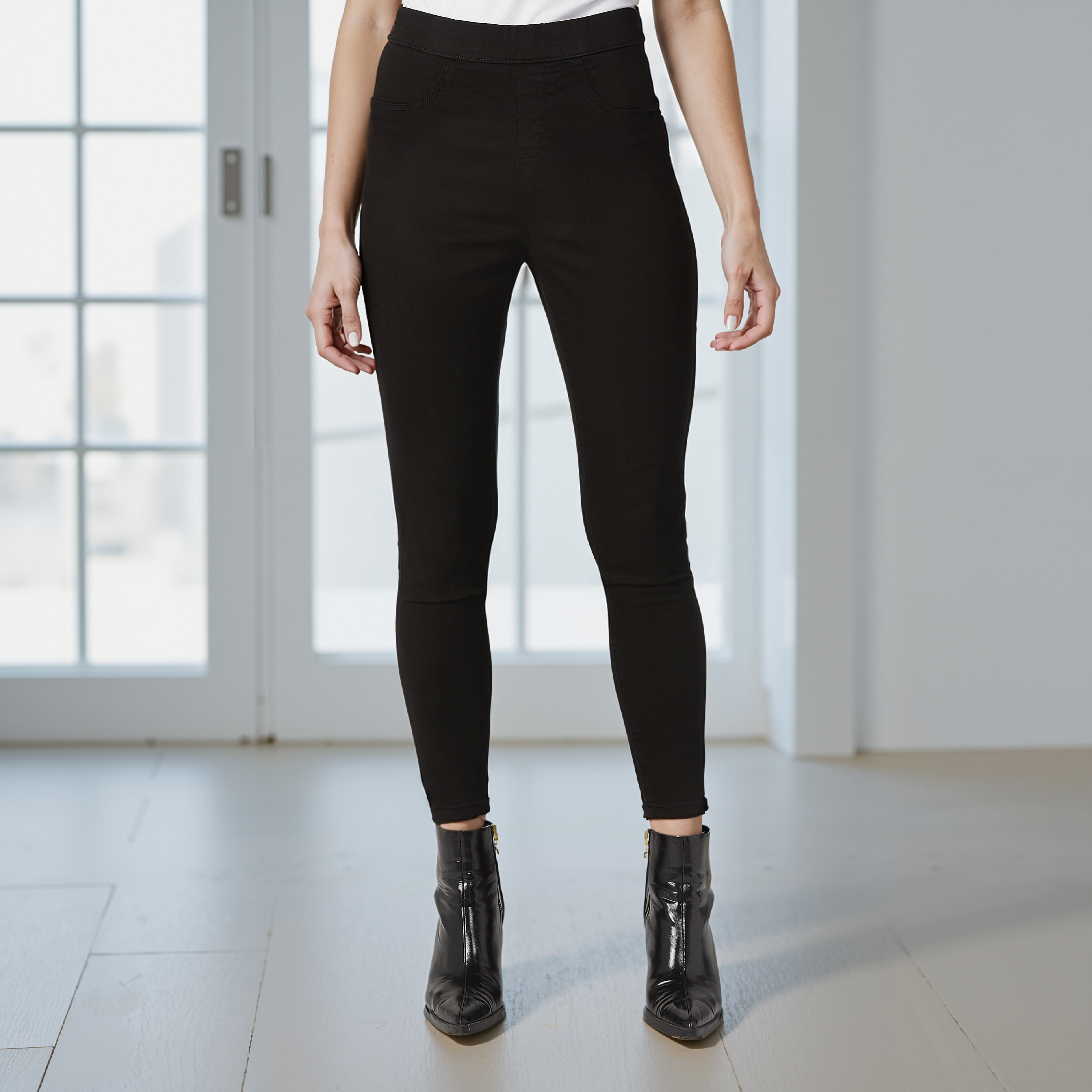 Lee Cooper Flexi Waist Jeggings with Pocket Detail-women-clothing-leggings-image-7