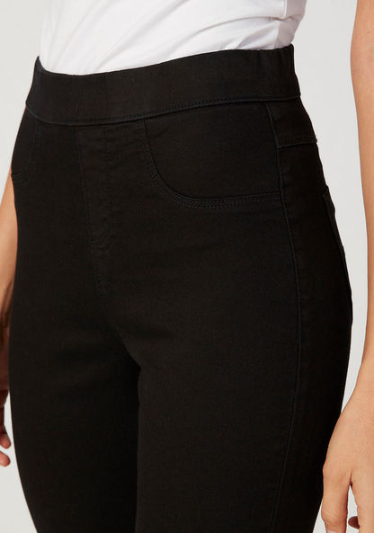 Lee Cooper Plain Jeggings with Pocket Detail and Elasticised Waistband-Jeggings-image-2