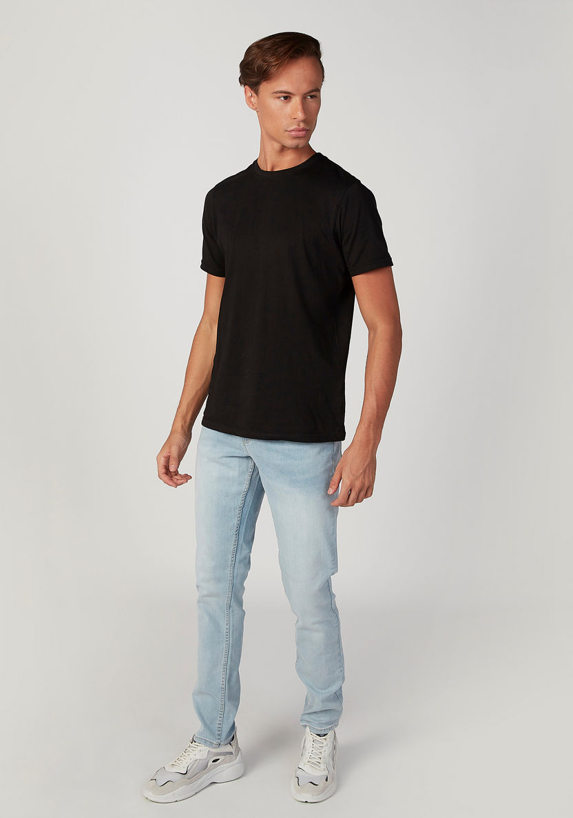 Buy Men's Slim Fit Plain Mid Waist Jeans with Pocket Detail Online ...