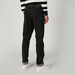 Slim Fit Plain Mid Waist Jeans with Pocket Detail-Jeans-thumbnailMobile-2