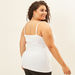 Plus Size Plain Camisole with Scoop Neck and Spaghetti Straps-Vests-thumbnailMobile-0