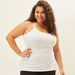 Plus Size Plain Camisole with Scoop Neck and Spaghetti Straps-Vests-thumbnail-3