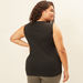 Plus Size Plain Sleeveless T-shirt with Round Neck-T Shirts-thumbnailMobile-0