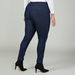 Plus Size Plain Jeggings with Elasticised Waistband and Pocket Detail-Leggings and Jeggings-thumbnail-3