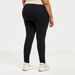 Plus Size Full Length Jeggings with Pocket Detail and Elasticised Waistband-Leggings and Jeggings-thumbnail-2