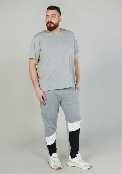 Plain T-shirt with Crew Neck and Short Sleeves-Tops-image-1