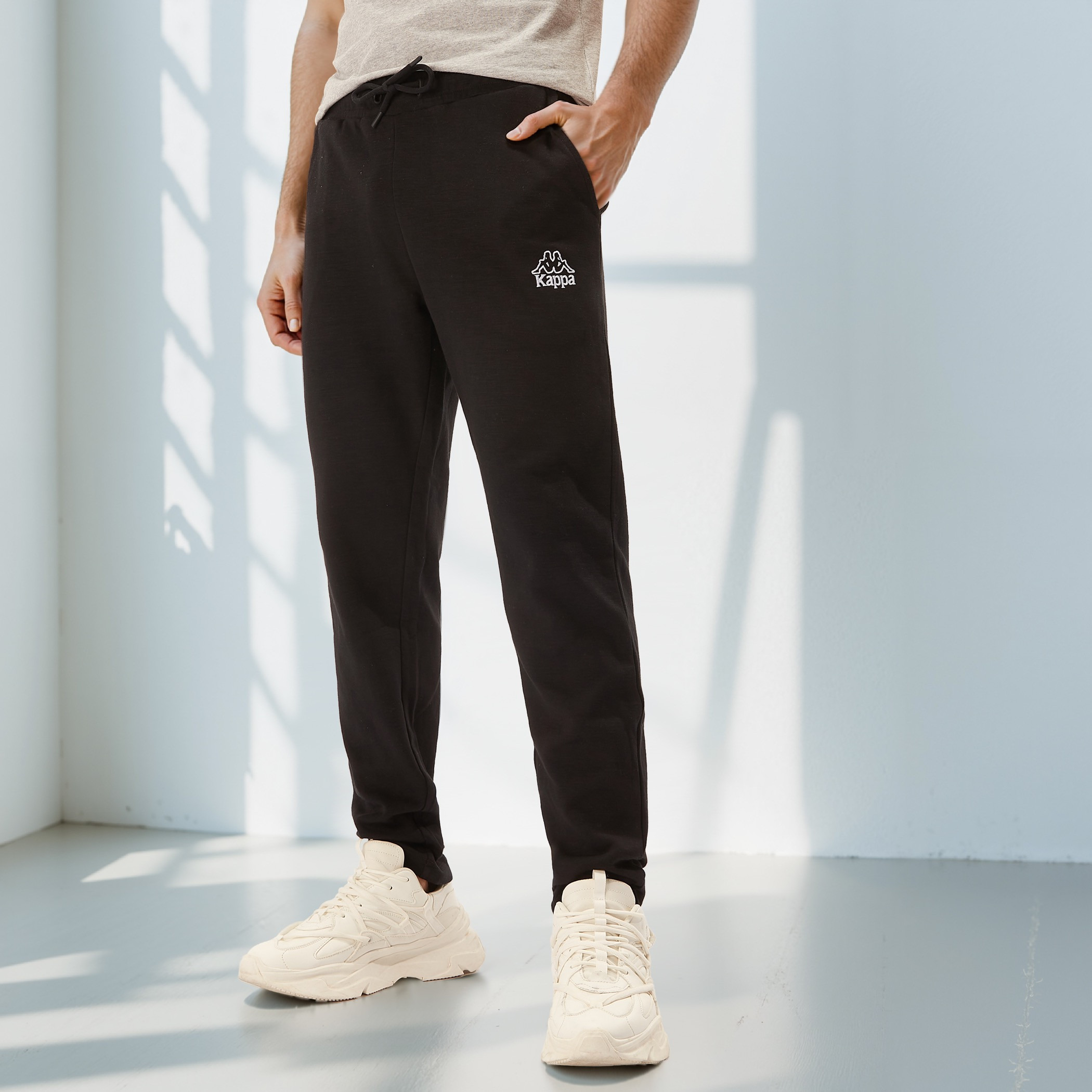 Kappa Regular Fit Pants with Drawstring Closure & Pocket Detail-men-clothing-sportswearandactivewear-bottoms-joggers-image-1