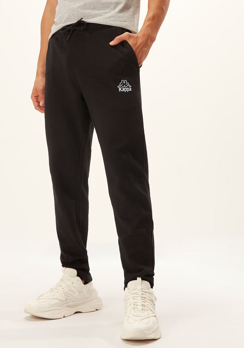 Kappa Full Length Solid Pants with Pocket Detail and Drawstring-Joggers-image-1