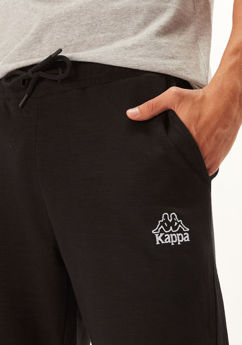 Kappa Full Length Solid Pants with Pocket Detail and Drawstring-Joggers-image-2