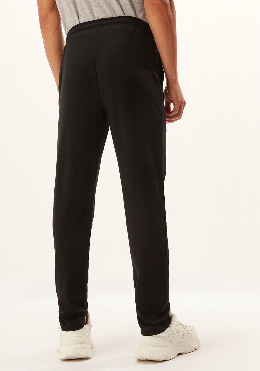 Kappa Full Length Solid Pants with Pocket Detail and Drawstring-Joggers-image-3