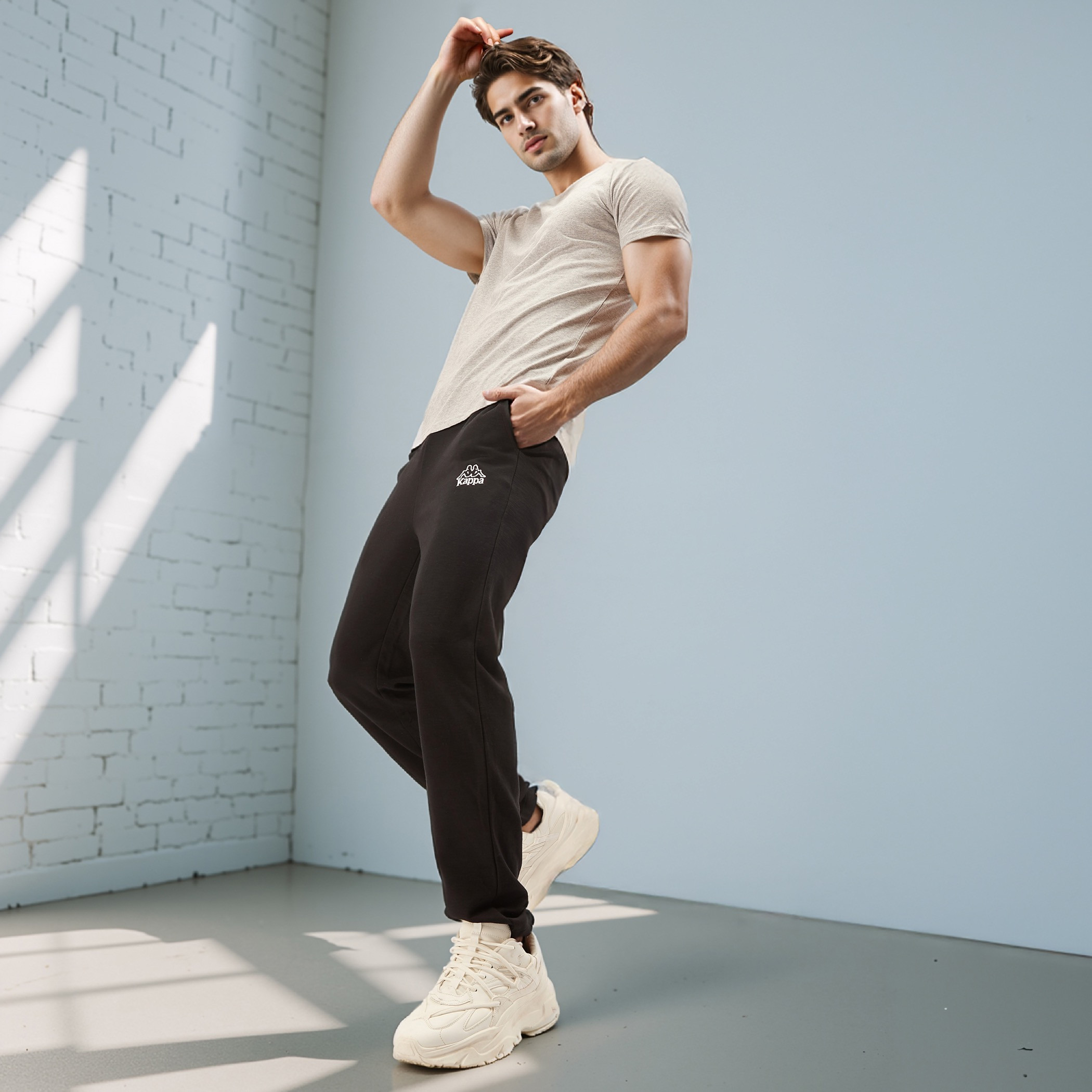 Kappa Regular Fit Pants with Drawstring Closure & Pocket Detail-men-clothing-sportswearandactivewear-bottoms-joggers-image-5