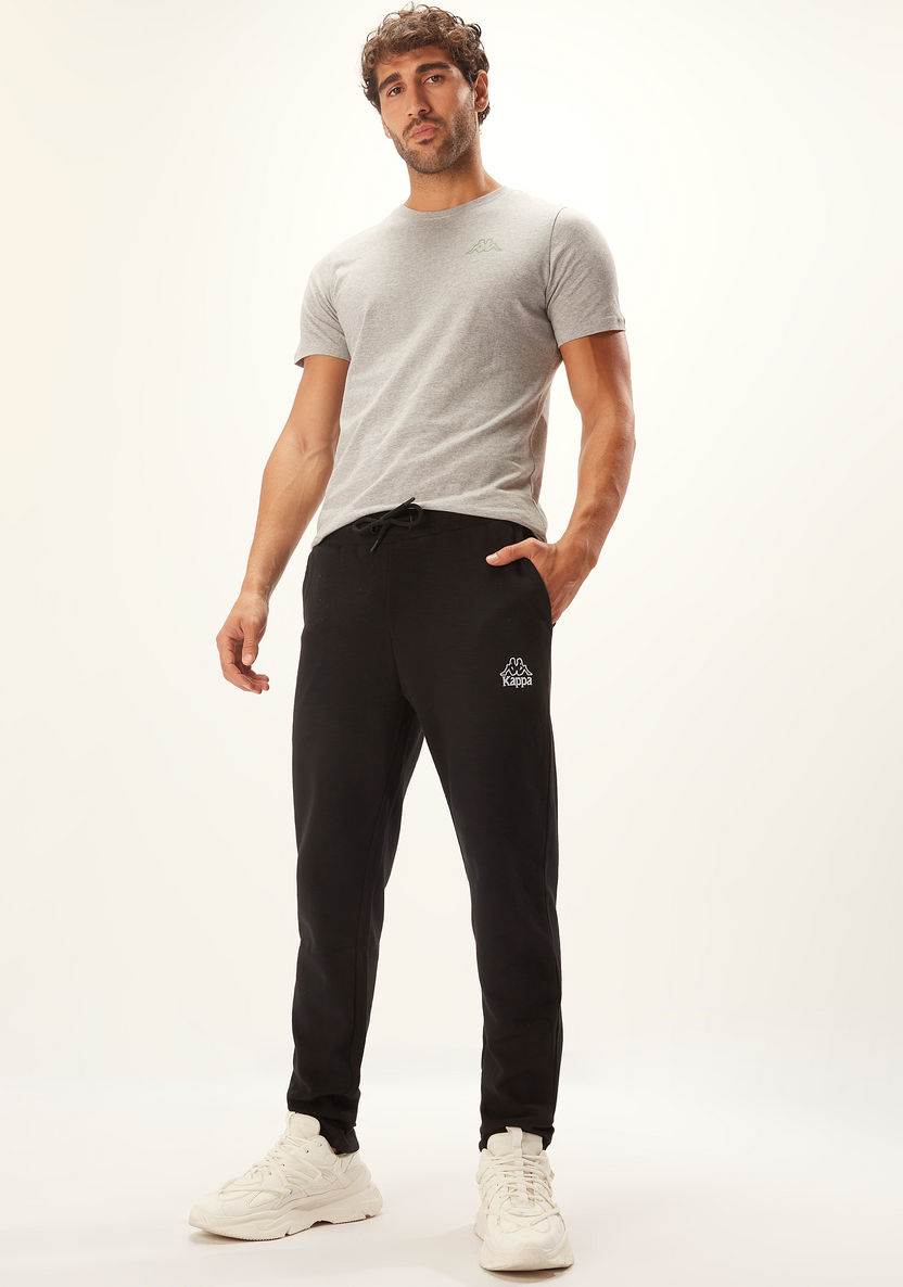 Kappa Full Length Solid Pants with Pocket Detail and Drawstring-Joggers-image-4