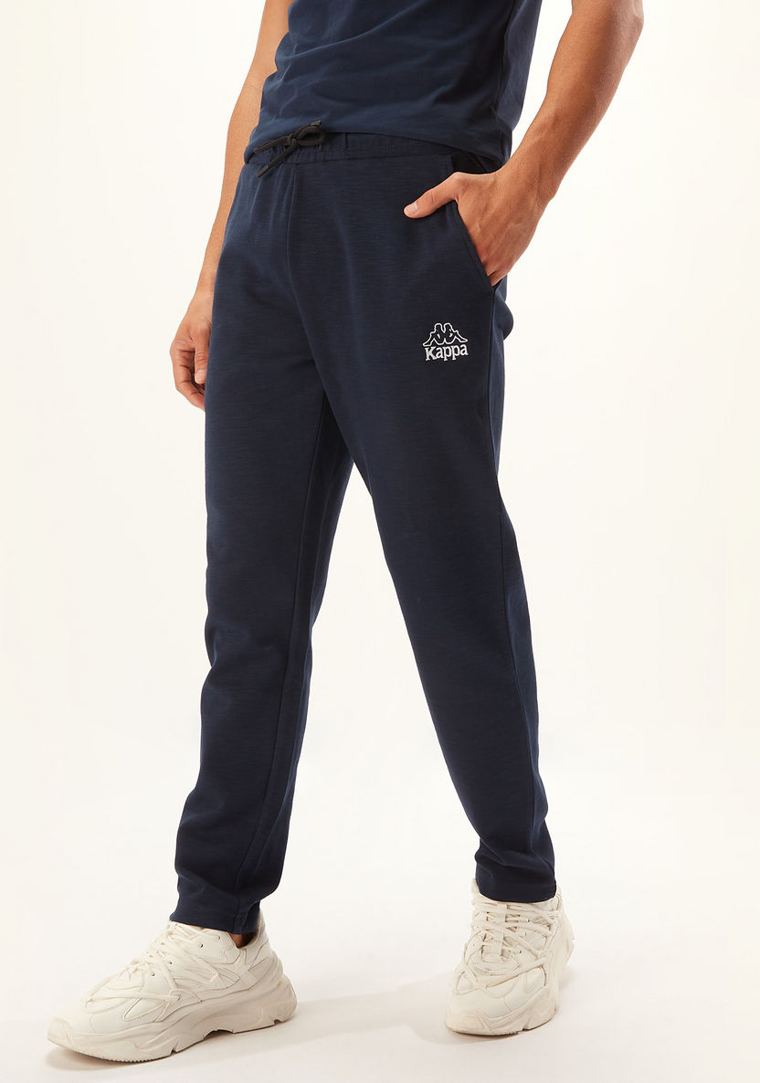 Kappa Full Length Solid Pants with Pocket Detail and Drawstring-Joggers-image-0