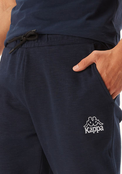 Kappa Full Length Solid Pants with Pocket Detail and Drawstring-Tracksuits-image-2